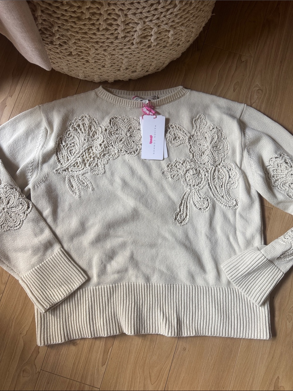 MAISON COMMON Cotton pullover with embroidery